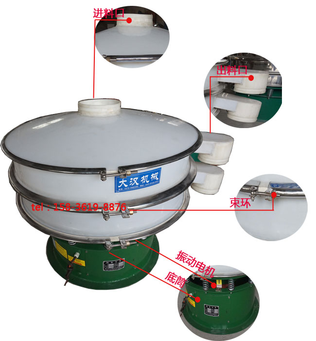 耐酸堿塑料旋振篩結構 耐酸堿塑料旋振篩結構